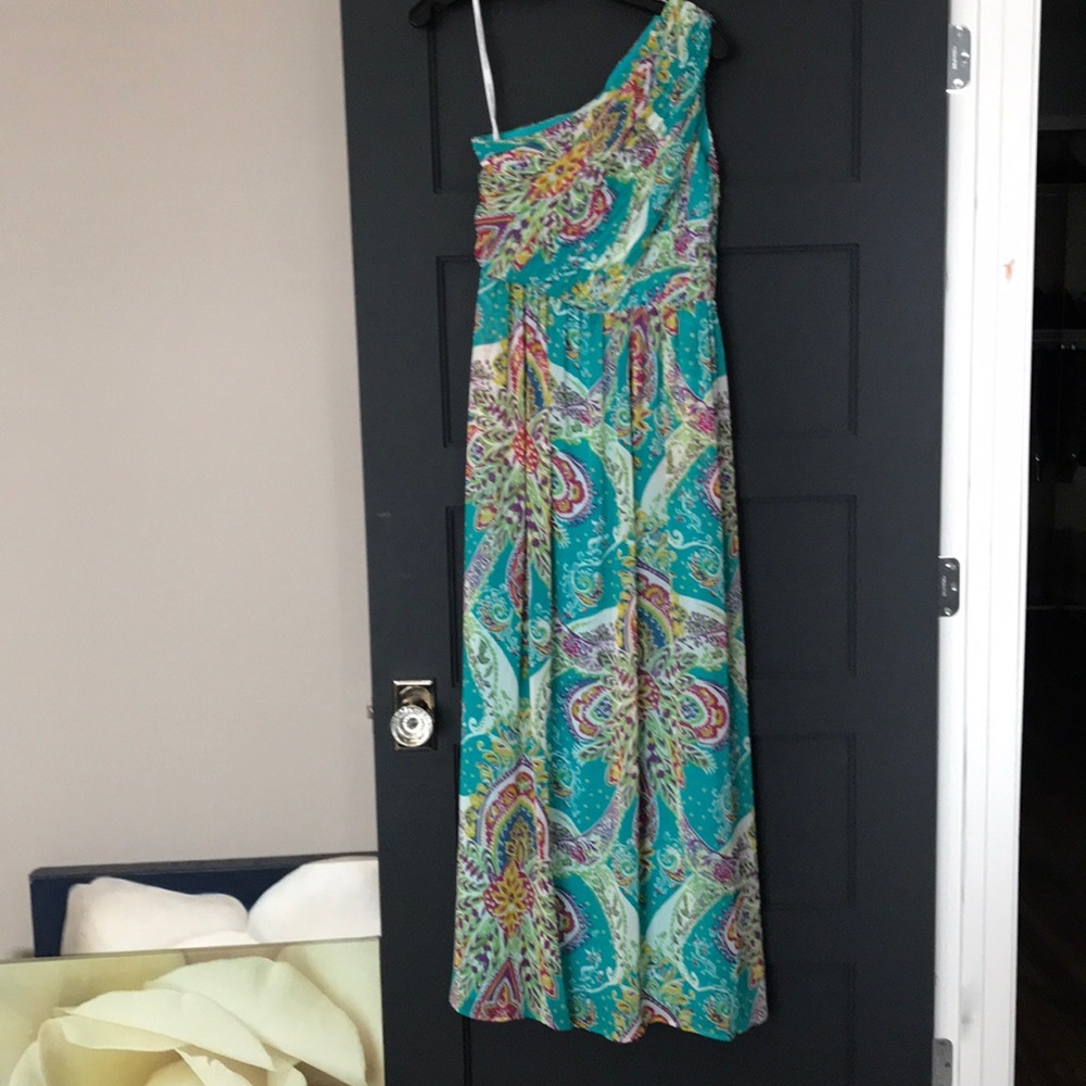 One shoulder maxi dress